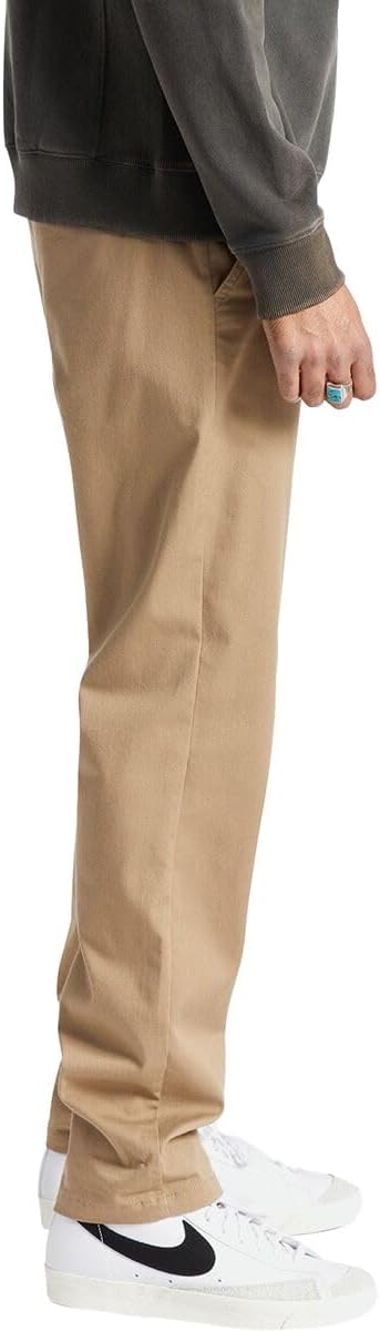Pantaloni Chino Brixton Cordoncino Kaki Uomo Moda-4