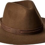 Brixton Fedora Hat for Men Light Olive Wide Brim-0