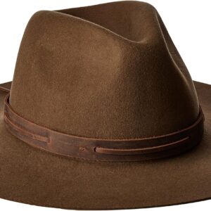 Brixton Fedora Hat for Men Light Olive Wide Brim-0