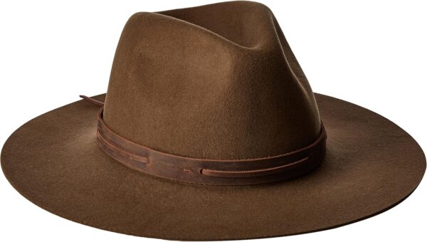Brixton Fedora Hat for Men Light Olive Wide Brim-0