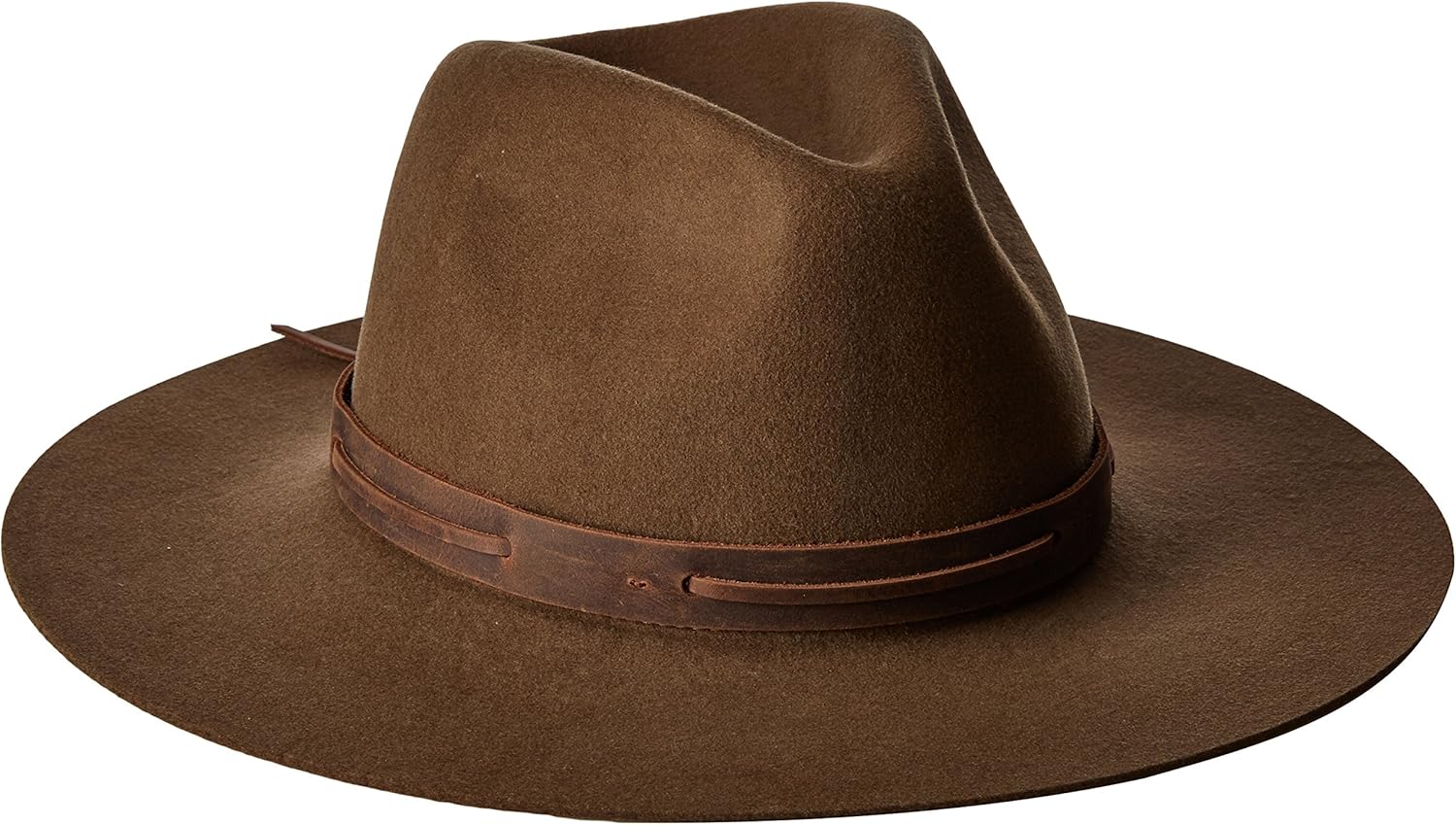Brixton Fedora Hat for Men Light Olive Wide Brim-0