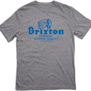 Maglietta Uomo Brixton Tanka Premium Cotone Grau M-0