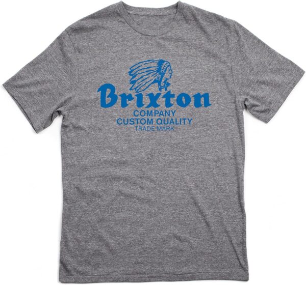Maglietta Uomo Brixton Tanka Premium Cotone Grau M-0