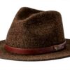 Cappello Fedora Brixton Unisex Toffee Lavabile a Secco