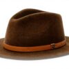 Cappello Fedora Brixton Unisex Toffee Lavabile a Secco