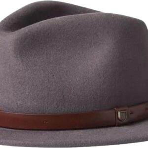 Cappello Fedora Brixton Messer Marrone Lana Australiana Uomo-0