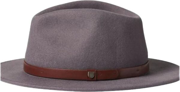 Cappello Fedora Brixton Messer Marrone Lana Australiana Uomo-2