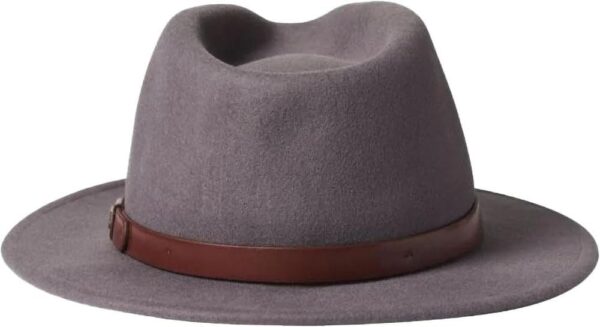 Cappello Fedora Brixton Messer Marrone Lana Australiana Uomo-1
