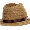 Cappello Fedora Brixton Messer Straw Unisex Adulto Marrone
