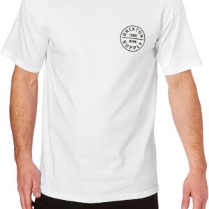 BRIXTON Oath S/S Giacca a Vento Uomo T-shirt Bianco-0