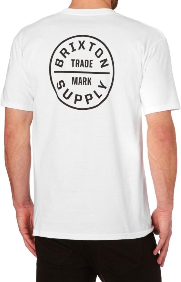 BRIXTON Oath S/S Giacca a Vento Uomo T-shirt Bianco-1