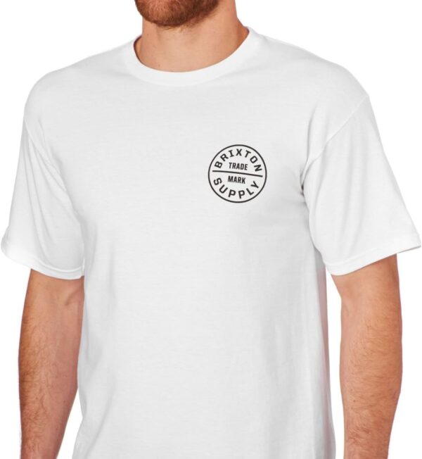 BRIXTON Oath S/S Giacca a Vento Uomo T-shirt Bianco-2