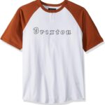 T-Shirt Uomo Brixton Proxy III Cotone Poliestere Marrone-0