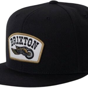 Brixton Cappello Snapback Nero Unisex Streetwear Cotone-0