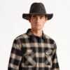 Cappello Fedora Brixton Wesley Nero Pieghevole Unisex Adulto-1
