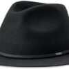 Cappello Fedora Brixton Wesley Nero Pieghevole Unisex Adulto-0