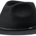 Cappello Fedora Brixton Wesley Nero Pieghevole Unisex Adulto-0