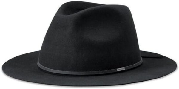Cappello Fedora Brixton Wesley Nero Pieghevole Unisex Adulto-0
