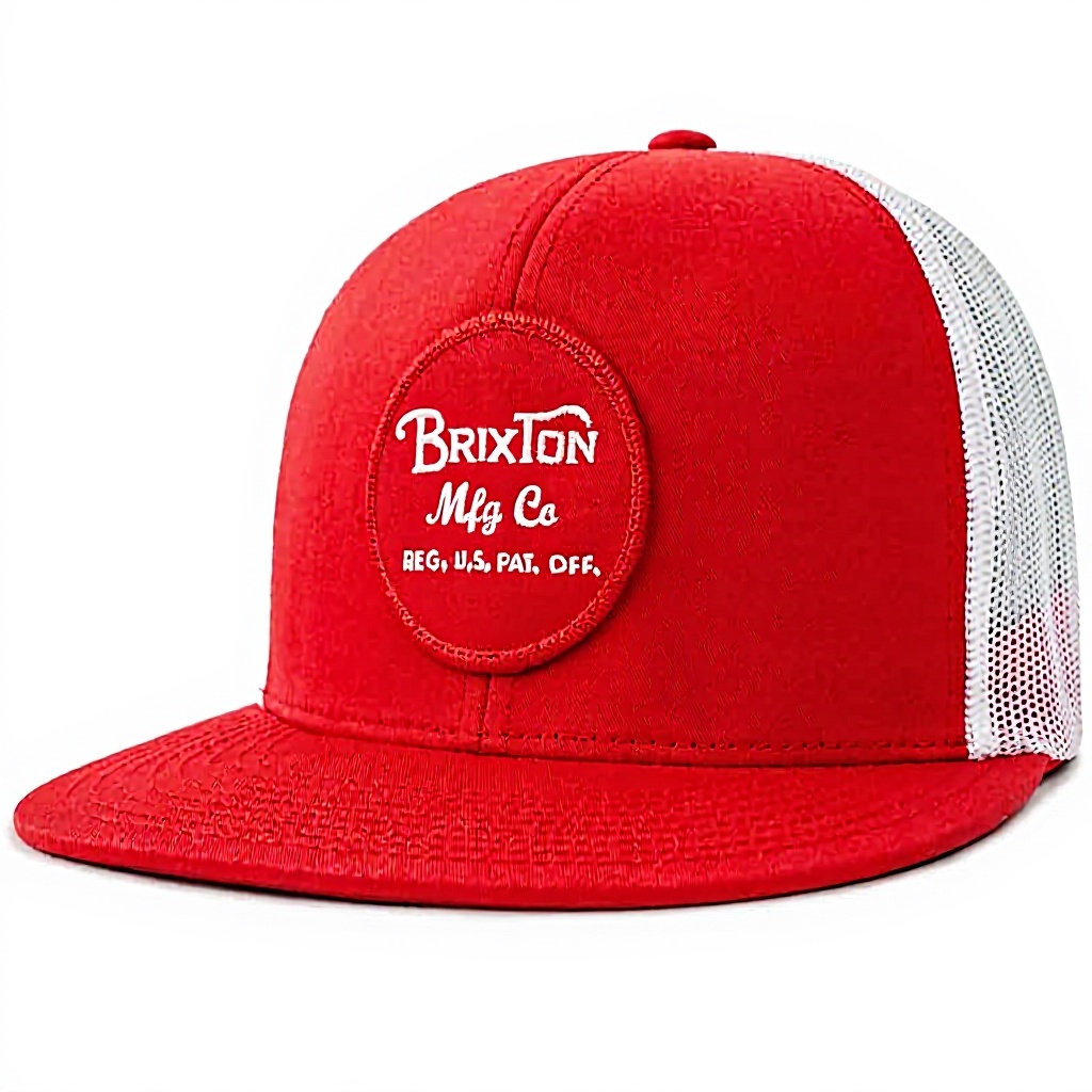 Cappellino da baseball Brixton Wheeler Mesh rosso bianco