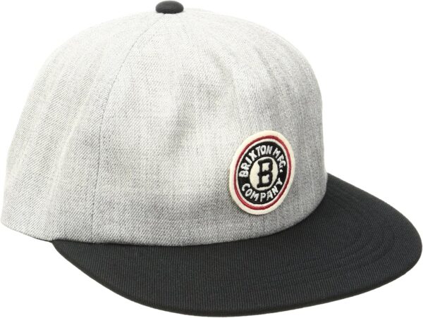 Cappellino baseball Brixton Louisville cotone grigio heather-0