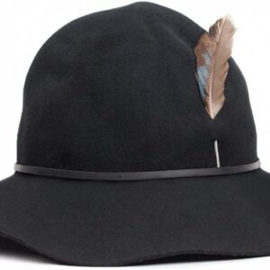 Cinturino Brixton Judah Nero Fedora Uomo Feltro Lana-0