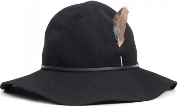 Cinturino Brixton Judah Nero Fedora Uomo Feltro Lana-0