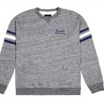 BRIXTON Barton Crew Fleece Uomo Felpe Pile Grigio