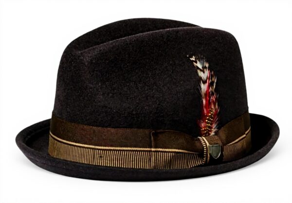 Cappello Fedora Brixton lana feltrata marrone uomo accessori