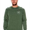 Brixton Felpa Uomo Cotone Collo Rotondo Cipressa