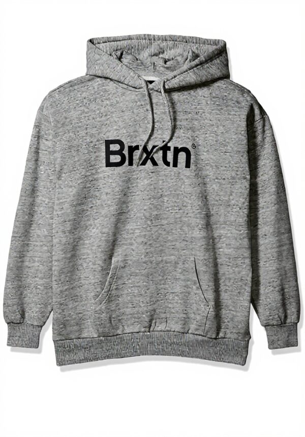 Felpa Uomo Brixton Gate Heather Grey Cotone Poliestere