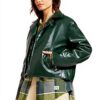 Giacca in pelle vegana Brixton donna blouson Ago di pino