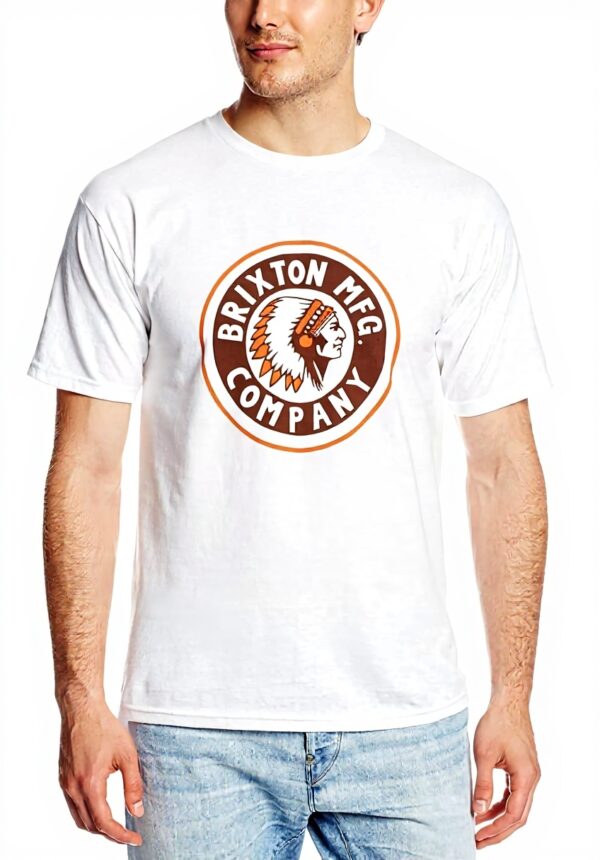 BRIXTON T-Shirt Uomo 100% cotone logo stampa retro