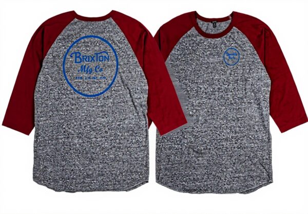 T-shirt Brixton Wheeler Uomo Rosso M Cotone Poliestere