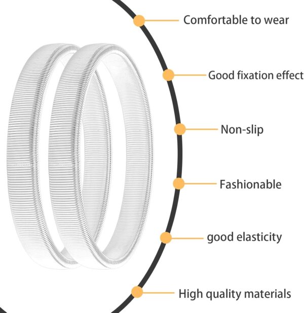 Bracciali elastici metallo reggi camicia uomo antiscivolo-4