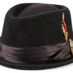 Cappello Pork Pie Brixton Feltro Lana Donna Nero Moda-0