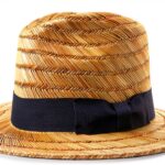 Cappello Brixton Uomo paglia fascia gros grain marrone nero-0