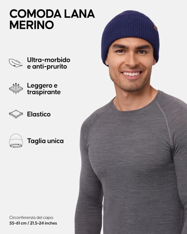 Berretto in lana Merino Copenhagen uomo donna taglia unica-1