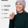 Berretto in Lana Merino Uomo Donna Taglia Unica Nero Grigio-1
