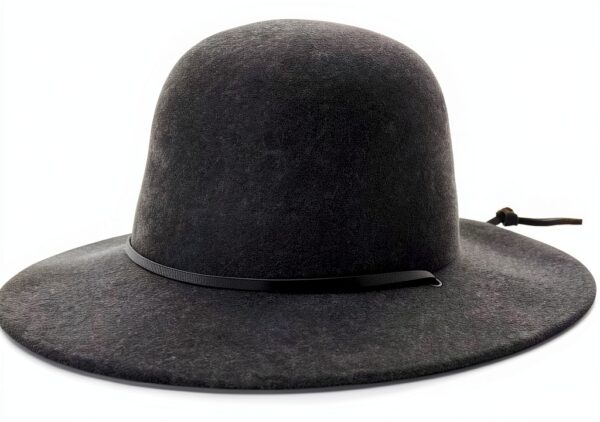 Brixton Fedora Uomo Cappello Feltro Tesa Larga Nero