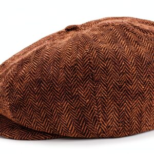 Berretto Newsboy Brixton Marrone Unisex Adulto Fattura Corta-0