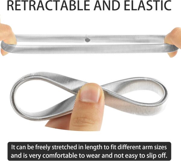 Bracciali elastici metallo reggi camicia uomo antiscivolo-2
