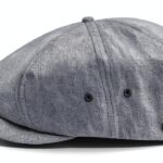 Berretto Newsboy Brixton Uomo Cotone Denim Visiera Lunga-0