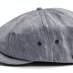 Berretto Newsboy Brixton Uomo Cotone Denim Visiera Lunga-0