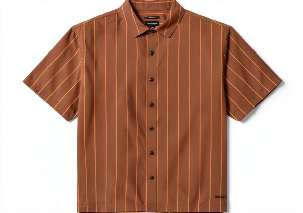 Camicia uomo Brixton righe maniche corte collo button-down