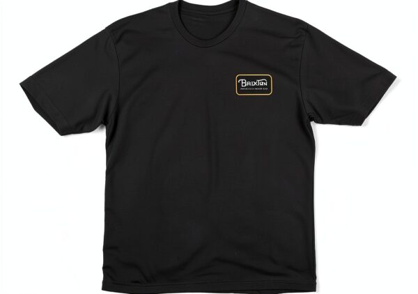 Brixton T-shirt Uomo Premium Black White Cotone Poliestere