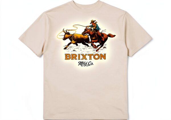 Brixton Wrangling Tee T-shirt Uomo Cotone Grafica