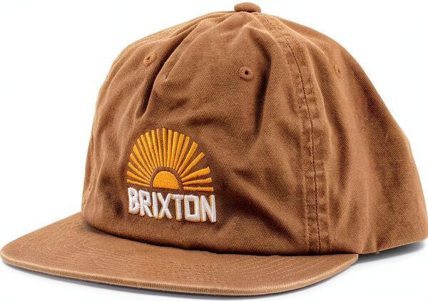 Brixton Cappellino Baseball Marrone Cotone Snapback Uomo