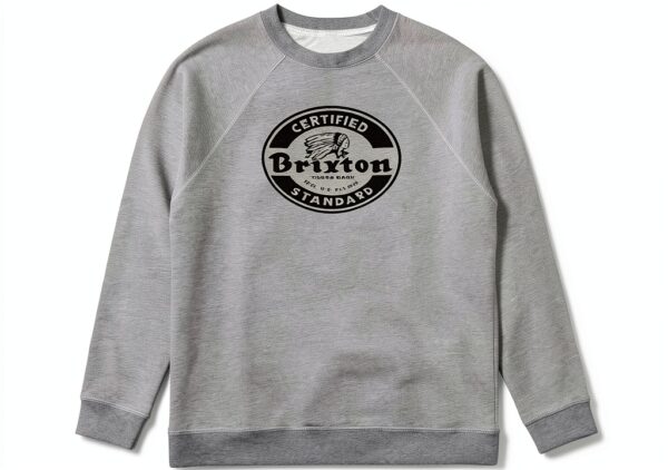 BRIXTON Felpa Uomo Cotone Poliestere Tasca Marsupio