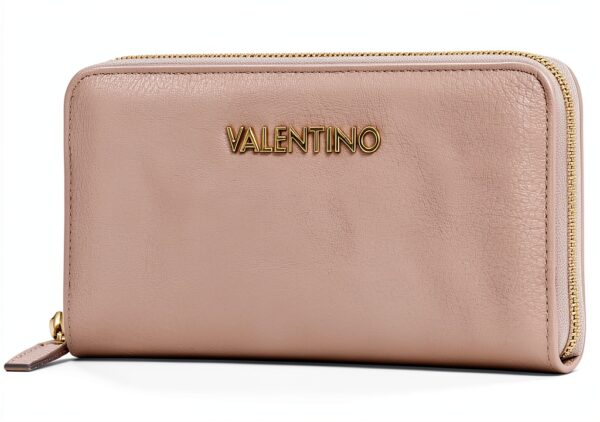 Portafoglio Valentino Brixton Zip Around Donna Ecru Cipria