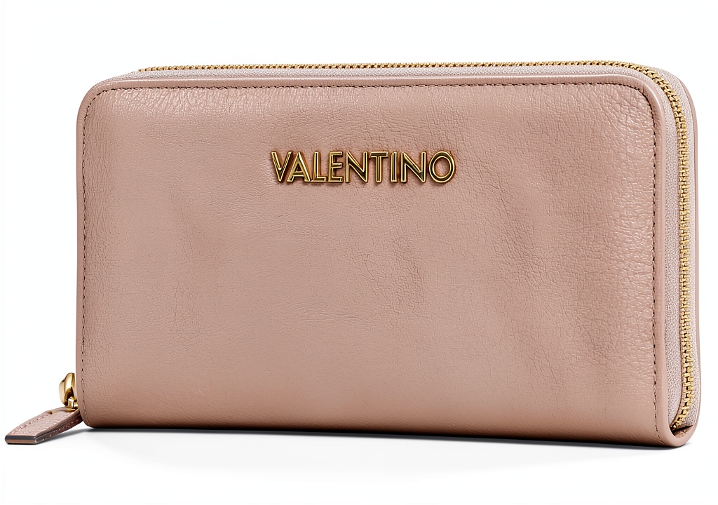 Portafoglio Valentino Brixton Zip Around aperto che mostra gli scomparti interni